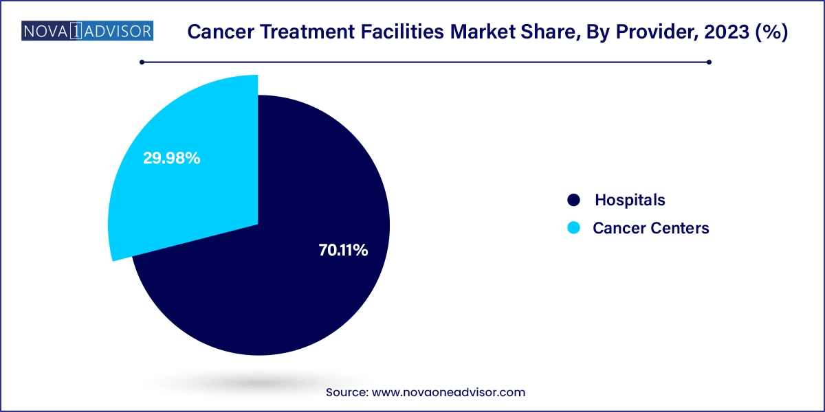 Cancer Treatment Facilities Market Share, By Provider, 2023 (%)