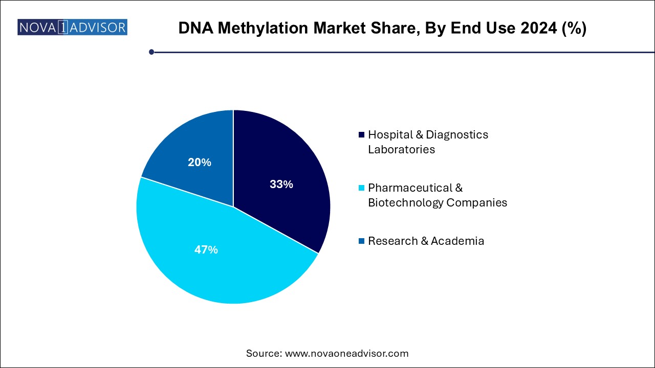 DNA Methylation Market Share, By End Use 2024 (%)