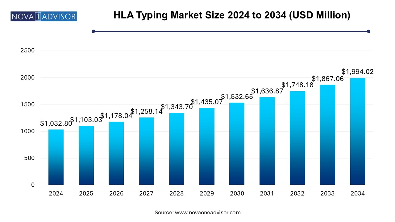 HLA Typing Market Share, By End-user 2024 (%)