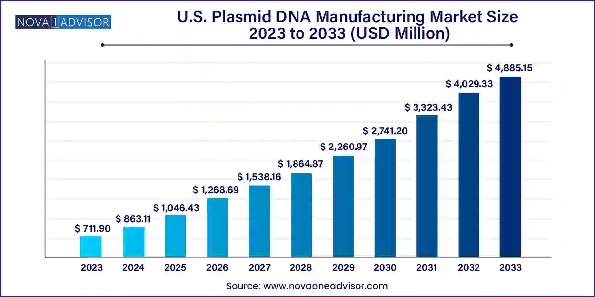 U.S. Plasmid DNA Manufacturing Market Size, 2024 to 2033